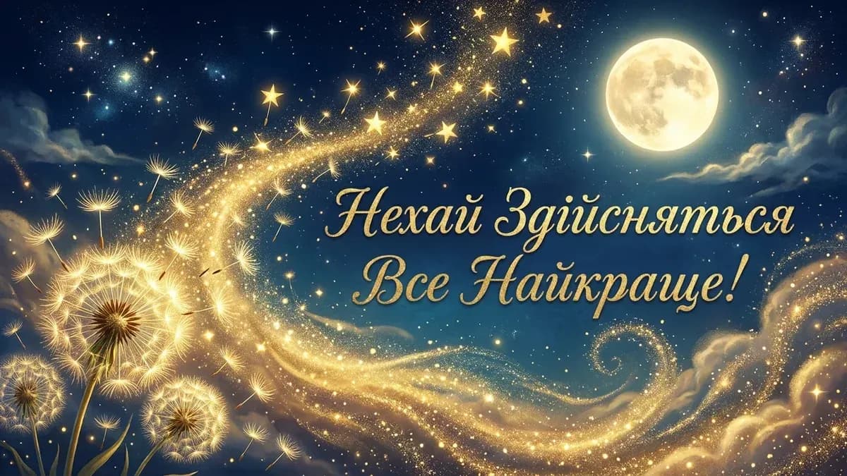 Побажання "Нехай" — магічна листівка з зірками