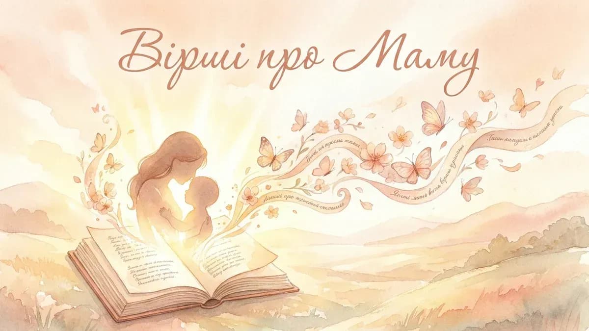 Вірші про маму — поетична ілюстрація